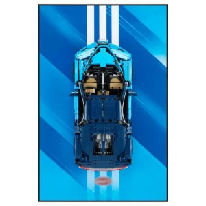 Wall Mount Display (Support DIY Photo) For LEGO® Technic™ Bugatti Chiron (42083) By wickedbrick