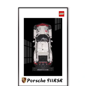 Wall Mount Display (Support DIY Photo) For LEGO® Technic™ Porsche 911 RSR By wickedbrick