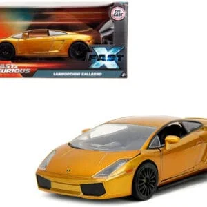 Lamborghini Gallardo Gold Metallic "Fast X" (2023) Movie "Fast & Furious" Series 1/24 Live Car Almost Real Model by Jada