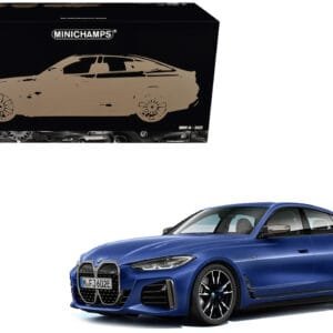 1/18 Minichamps 2022 BMW i4 M50 (Blue Metallic) Diecast full open Live Car Model Karson