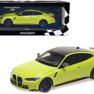 1/18 Minichamps 2020 BMW M4 Coupe (G82) (Sao Paulo Yellow) Live Car Model Karson