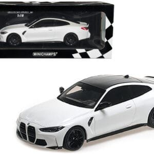 1/18 Minichamps BMW M4 Coupe (G82) (Alpine White) Live Car Model Karson