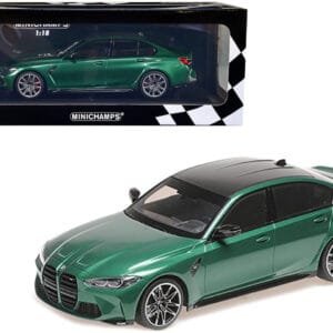 1/18 Minichamps 2020 BMW M3 (G80) (Isle of Man Green Metallic) Live Car Model Karson