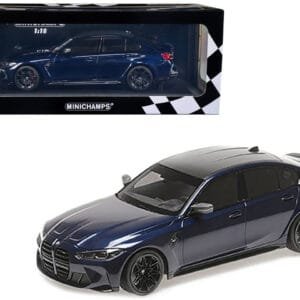 1/18 Minichamps 2020 BMW M3 (G80) (Dark Tanzanite Blue Metallic) Live Car Model Karson