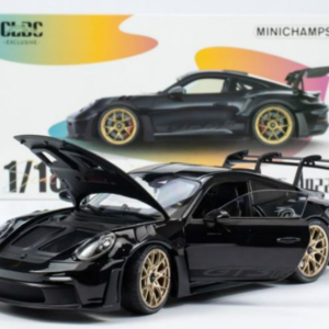 1/18 Minichamps 2022 Porsche 911 (992) GT3 RS (Black with Gold Wheels) Live Car Model Karson Diecast