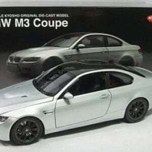 1/18 Kyosho BMW E92 M3 (2008-2013) Silver with Carbon Fiber Roof Live Car Model Karson Diecast