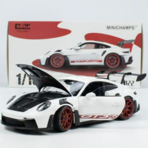 1/18 Minichamps PORSCHE 911 (992) GT3 RS - 2022 -WHITE W RED DECOR & WHEELS CLDC Exclusive Live Car Model Karson Diecast (Limited 500 Pieces)