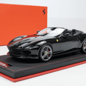 1/18 MR Collection Ferrari ROMA 2023 Convertible sports car model Black Live Car Model Karson