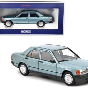 1/18 Norev 1984 Mercedes-Benz 190 E (Light Blue Metallic with Blue Interior) Live Car Model Karson Diecast