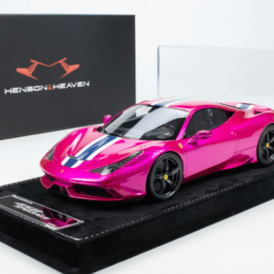 1/18 HH Model Ferrari 458 Speciale Electric Pink Live Car Model Karson