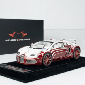 1/18 HH Model Bugatti Veyron Lor Metallic Red Live Car Model Karson