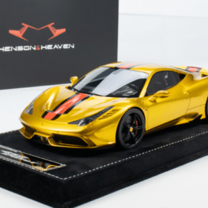 1/18 HH Model Ferrari 458 Speciale Electric Gold Live Car Model Karson