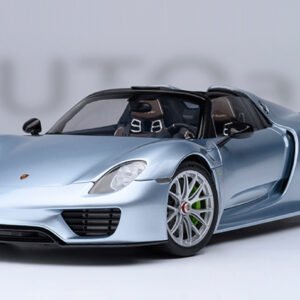 1/18 AUTOart Porsche 918 Spyder Weissach Package (Liquid Metal Chrome Blue) Live Car Model Karson