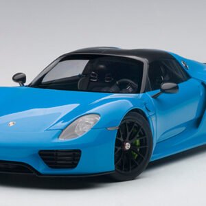 1/18 AUTOart Porsche 918 Spyder Weissach Package (Riviera Blue) Live Car Model Karson