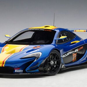 1/18 AUTOart McLaren P1 GTR (Metallic Blue with Yellow Stripes) Live Car Model Karson