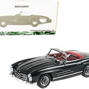 1/18 Minichamps 1958 Mercedes 300 SL (W198) Roadster (Black) Live Car Model Karson Diecast