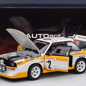 1/18 AUTOart Audi Sports Quattro S1 WRC '86 #2 Roll, Geistdorfer Monte Carlo Live Car Model Karson Diecast