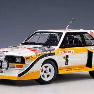 1/18 AUTOart Audi Quattro S1 RALLY MONTE CARLO 1986 H.MIKKOLA/A.HERTZ #6 Live Car Model Karson