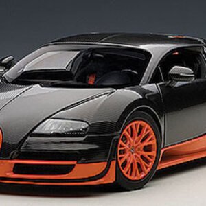RARE 1/18 AUTOart BUGATTI VEYRON SUPER SPORT WORLD RECORD(BLACK/ORANGE SKIRTS)(LIMITED EDITION OF 1,000 PCS WORLDWIDE) Diecast Model 70935 Live Car Model Karson
