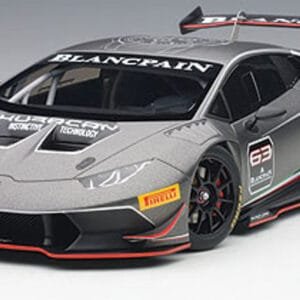 1/18 AUTOart 2015 Lamborghini Huracan Super Trofeo #63 (Dark Grey) Live Car Model Karson