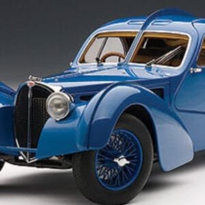 1/18 AUTOart 1938 BUGATTI 57 SC 57SC ATLANTIC - BLUE WITH BLUE METAL WIRE-SPOKE WHEELS Live Car Model Karson Diecast 70942