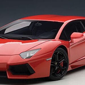 1/18 AUTOart LAMBORGHINI AVENTADOR LP700-4 (ROSSO ANDROMEDA / RED WITH BLACK WHEELS/BLACK INTERIOR/ORANGE CALIPERS) Live Car Model Karson Diecast 74669
