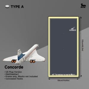 Wall Mount Display With LED For LEGO® Technic™ Concorde By Wicked Brick