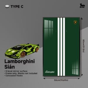 Wall Mount Display Frame For LEGO® Technic™ Lamborghini Sián 42115 By Fantas Mall
