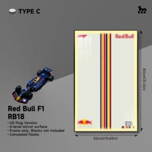 Wall Mount For LEGO® Technic™ Red Bull F1 42206 By Wicked Brick