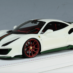 1/18 Ivy Novitec Ferrari 488 Pista (White Luminous Green) Resin Live Car Model Karson Limited 66 Pieces