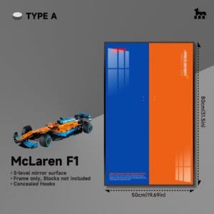Wall Mount Display Frame For LEGO® Technic™ McLaren F1 42141 By Wicked Brick