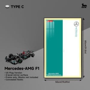 Wall Mount For LEGO® Technic™ Mercedes-AMG F1 42171 By Wicked Brick