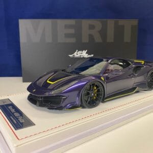 1/18 Ivy Novitec Ferrari 488 Pista (Hong Kong Purple) Resin Live Car Model Karson Limited 66 Pieces