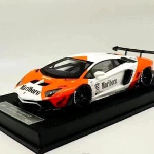 1/18 LJM Lamborghini Aventador LBWK LB-works (Marlboro Edition) Carbon Fiber Base Resin Live Car Model Karson Limited 6 Pieces