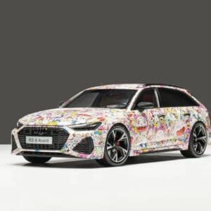 1/18 NSL Audi RS6 Avant C8 Flower Edition Live Car Model Karson Diecast Limited 199 Pieces