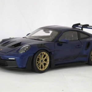 1/18 Norev 2023 Porsche 911 GT3 RS 992 (Dark Blue with Gold Wheels) Live Car Model Karson Diecast