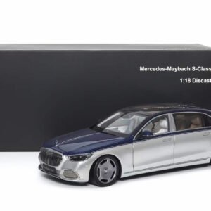 1/18 Almost Real Mercedes-Benz Mercedes Maybach S680 (Silver & Blue) Live Car Model Karson