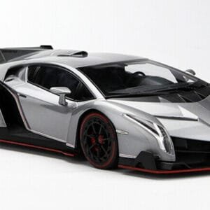 1/18 Kyosho Ousia Lamborghini Veneno Hardtop (Grey w/ Red Line) Live Car Model Karson