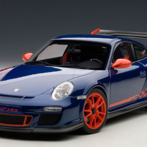 1/18 AUTOart Porsche 911 997 GT3 RS 3.8 (Blue with Orange Wheels) Live Car Model Karson Diecast