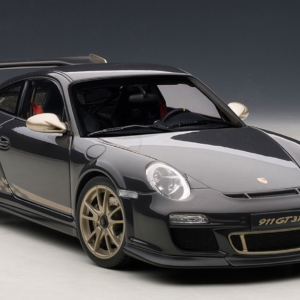 1/18 AUTOART PORSCHE 911(997) GT3 RS 3.8 (GREY BLACK W/ WHITE GOLD METALLIC STRIPES) Live Car Model Karson Diecast 78142