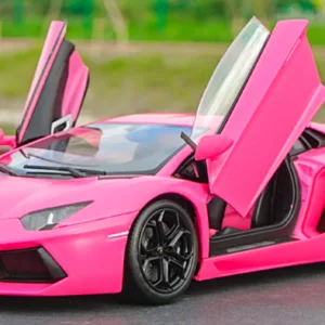 1/18 Welly FX Lamborghini Aventador LP700-4 (Pink) Live Car Model Karson Diecast
