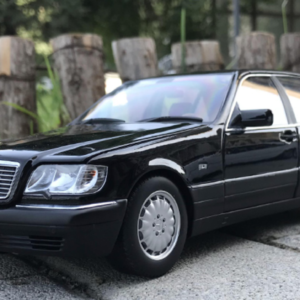 1/18 Dealer Edition 1990 Mercedes-Benz S600 V12 W140 (Black) Live Car Model Karson Diecast