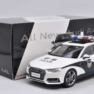 1/18 Dealer Edition Audi A4 A4L (White) Police Car B9 (Typ 8W; 2016–present) Live Car Model Karson Diecast