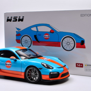 1/18 Schuco Porsche Cayman GT4 (Gulf) Live Car Model Karson Diecast