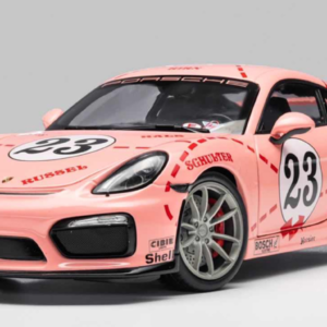 1/18 Schuco Porsche Cayman GT4 #23 Pink Pig Edition Live Car Model Karson Diecast