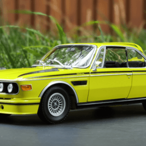 1/18 1973 BMW E9 3.0 CSL (Yellow) Live Car Model Karson Diecast