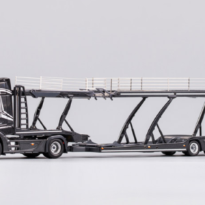 1/64 GCD Mercedes-Benz Truck Header with Double Level Trailers (Black) Diecast Model Live Car Model Karson