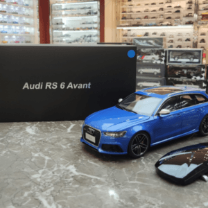 1/18 Well Audi RS6 (C7) Diecast full open Blue Live Car Model Karson Diecast