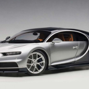 1/18 AUTOart 2017 Bugatti Chiron (Argent Silver & Atlantic Blue) Live Car Model Karson