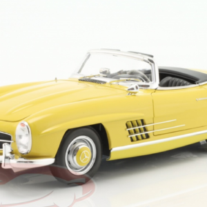 1/18 Dealer Edition 1957-1963 Mercedes-Benz 300 SL 300SL Roadster (W198) (Sunny Yellow) Live Car Model Karson Diecast